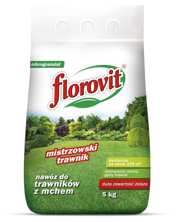 Florovit nawóz mistrzowski trawnik z mchem granulat 5kg