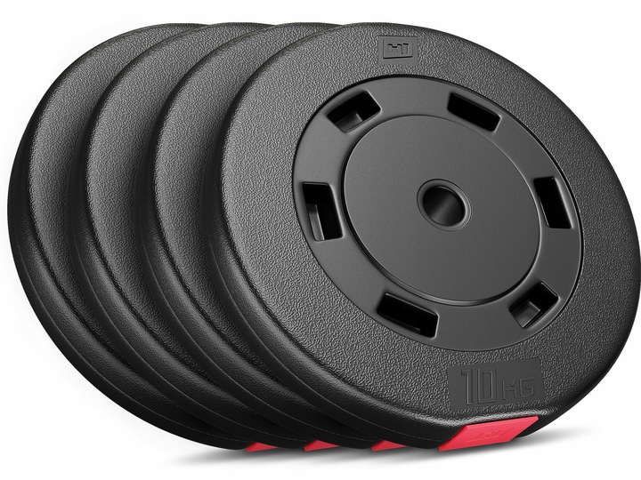 Zestaw obciążeń bitumicznych 40kg do hantli sztang gryfu ścięte 4x10kg