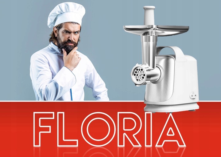 MASZYNKA DO MIELENIA MIĘSA ELEKTRYCZNA REWERS SZARPAK BIAŁA MOCNA 1300W