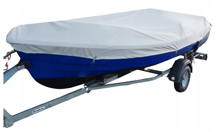 Pokrowiec plandeka osłona przykrycie na łódź łódkę wędkarską 210g 420-450cm