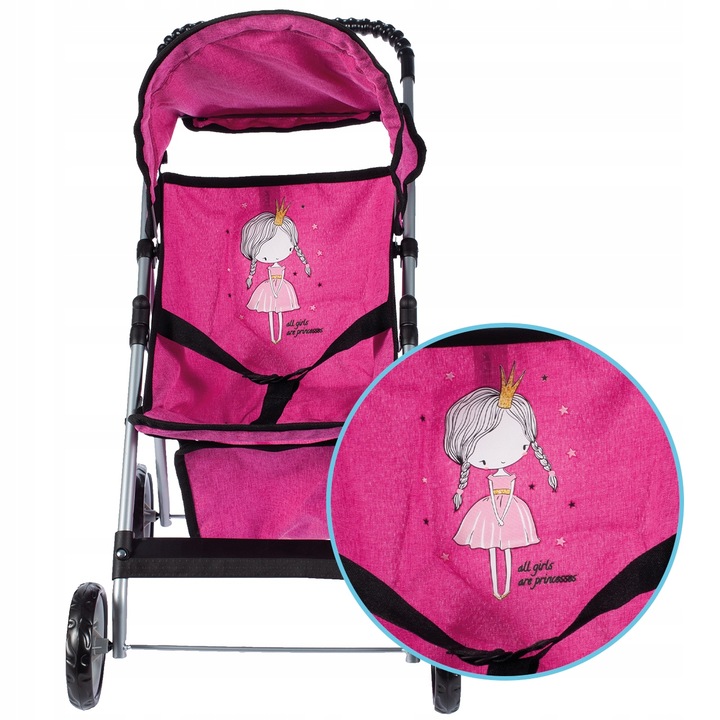 SPACERÓWKA WÓZEK DLA LALEK SPACEROWY SKŁADANY LEKKI STABLINY KSIĘŻNICZNA