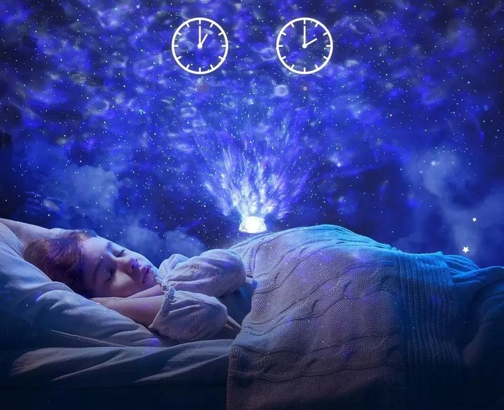 PROJEKTOR GWIAZD LAMPKA NOCNA RZUTNIK LED DO SYPIALNI DLA DZIECI NA PREZENT