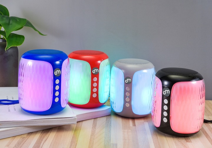 GŁOŚNIK BLUETOOTH BEZPRZEWODOWY LAMPKA LED KOLORY