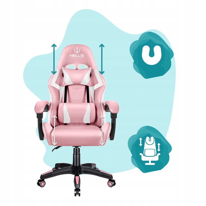 FOTEL GAMINGOWY DLA GRACZA BIUROWY HELL'S