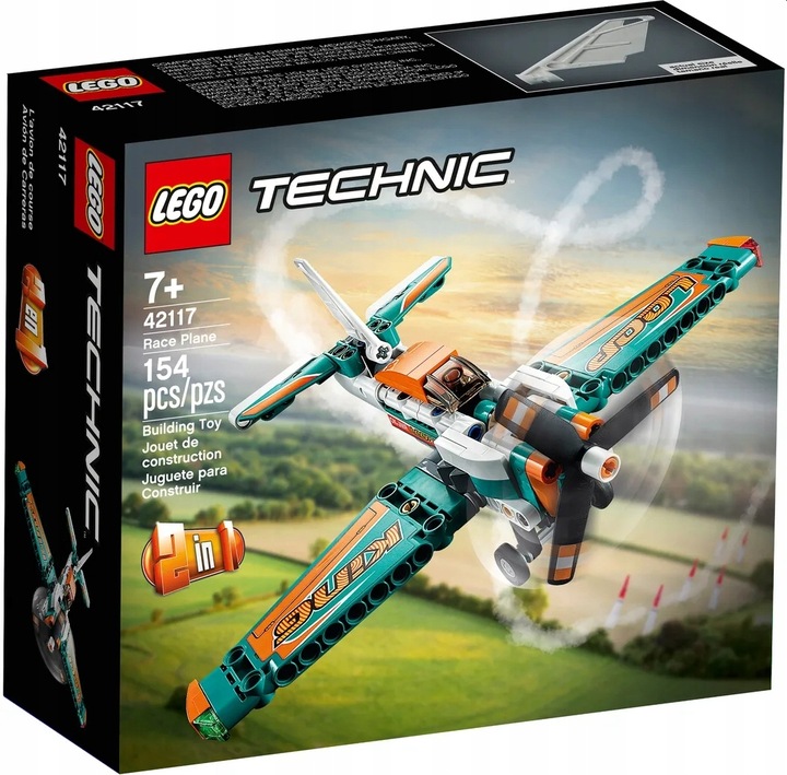 LEGO TECHNIC 42117 SAMOLOT WYŚCIGOWY LUB KASKADERSKI LOTNISKO 2w1