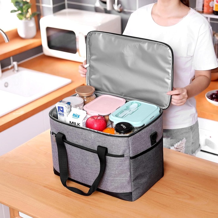 TORBA TERMICZNA na LUNCH BOX na jedzenie torba ŚNIADANIOWA na ramie 20L XL
