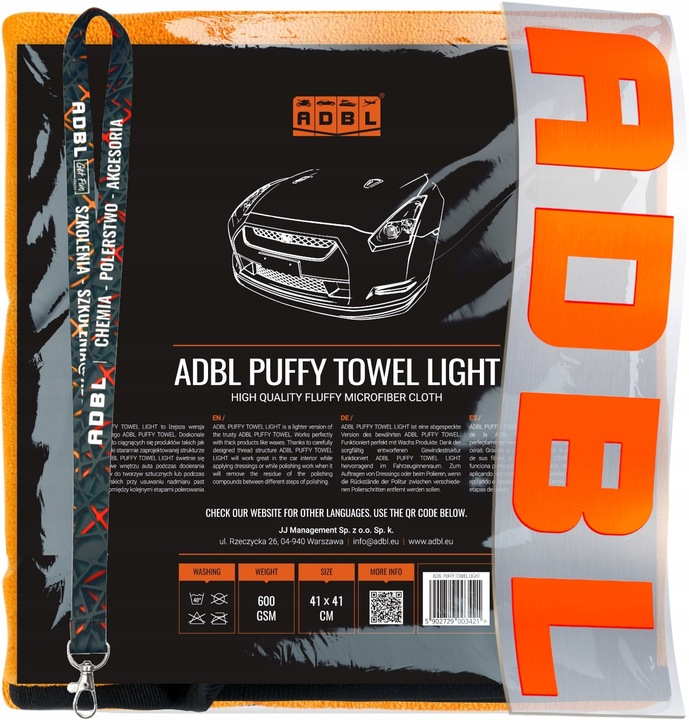 ADBL Puffy Towel Light Uniwersalna Miękka Mikrofibra Do Samochodu Wosków QD