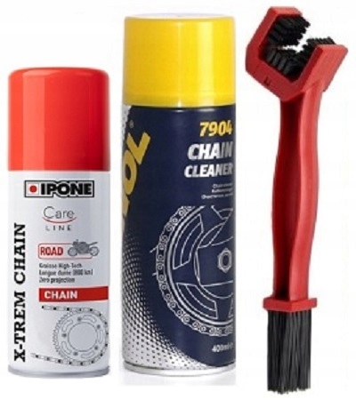 ZESTAW DO KONSERWACJI ŁAŃCUCHA IPONE 100 ML MANNOL 7904 400 ML SZCZOTKA