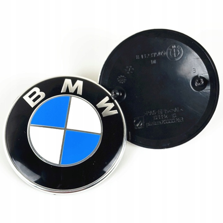 EMBLEMAT ZNACZEK LOGO BMW NA MASKĘ TYŁ PRZÓD 82MM E30E34E38E39E46E60E61X3X5