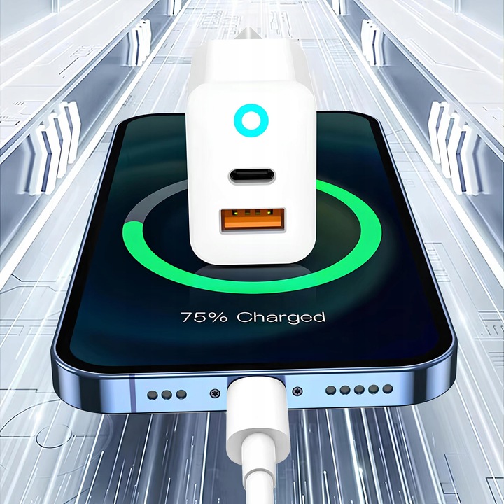 Szybka Ładowarka PD 20W do Telefonu IPHONE 12 13 14 PRO MAX 2x USB QC 3.0