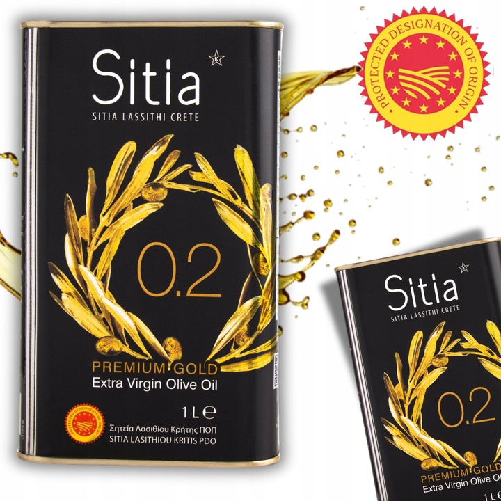 Grecka Oliwa z Oliwek Extra Virgin 1L Sitia Premium data produkcji 10/2024