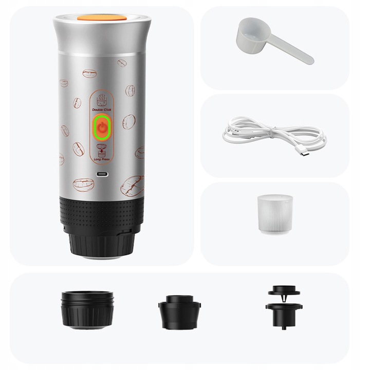 PODRÓŻNY ekspres do kawy mielonej+ na kapsułki CIŚNIENIOWY 20 Bar AEROGOGO