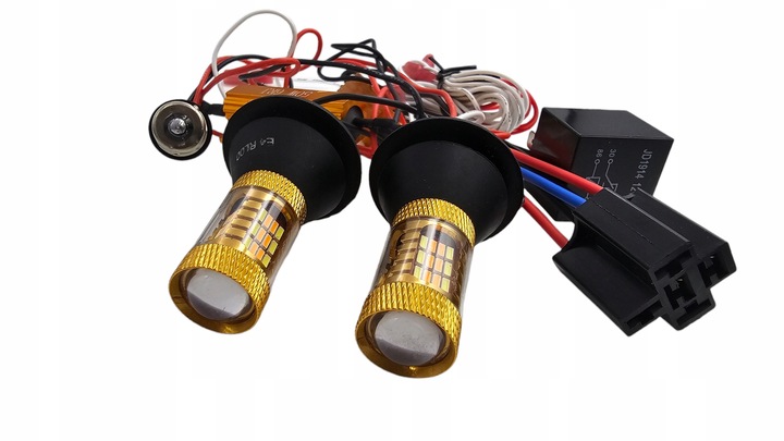 KIERUNKOWSKAZY LED PY21W BAU15S 1156 DRL ŚWIATŁA DZIENNE 2w1 ULTRA MOCNE