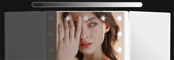 Podswietlane Lusterko do Makijazu LED Kosmetyczne