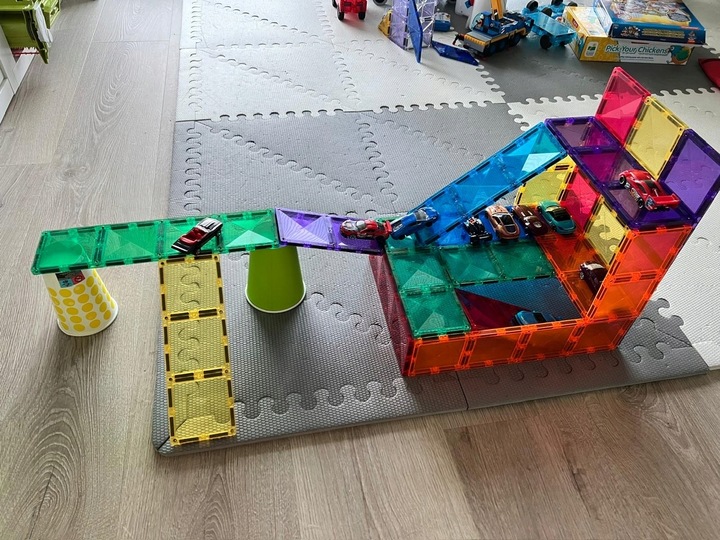 klocki magnetyczne prostokąty Rainbow Rectangle Pack 18 el. Connetix