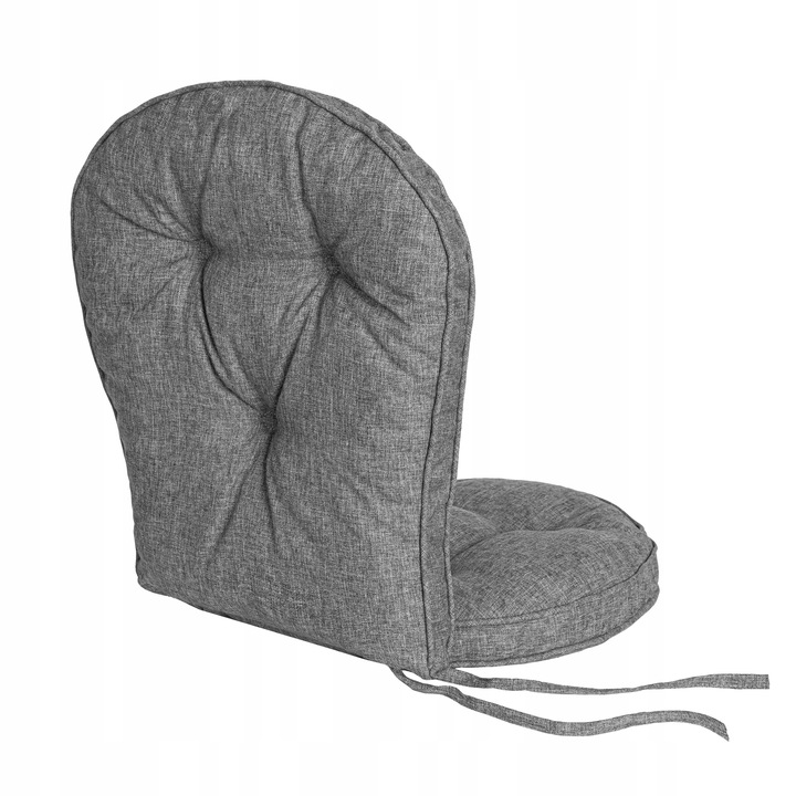 PODUSZKA NA KRZESŁO OKRĄGŁA wodoodporna z oparciem 49 cm kawiarniana 40x40