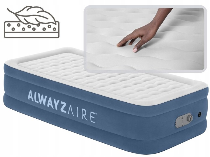 Materac Dmuchany Jednoosobowy Łóżko z Pompką 230V Bestway 6713P MODEL 2025