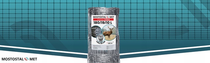 SIATKA LEŚNA ogrodzeniowa 180/19/10L 25mb oczka KWADRATY 10x10 GĘSTA gratis