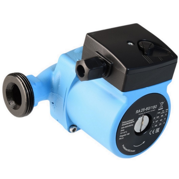 POMPA OBIEGOWA RA 25/60 180 CYRKULACYJNA DO CENTRALNEGO OGRZEWANIA C.O CWU