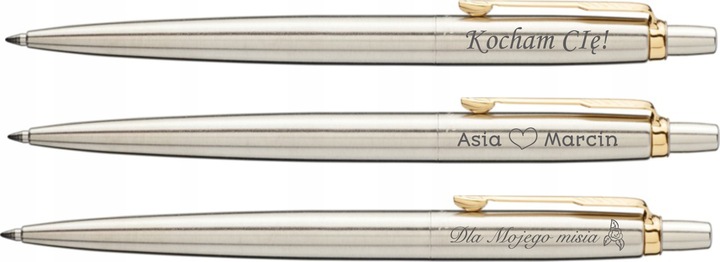 Długopis stalowy PARKER Jotter na prezent z WŁASNYM NAPISEM Z LOGO GRAWEREM