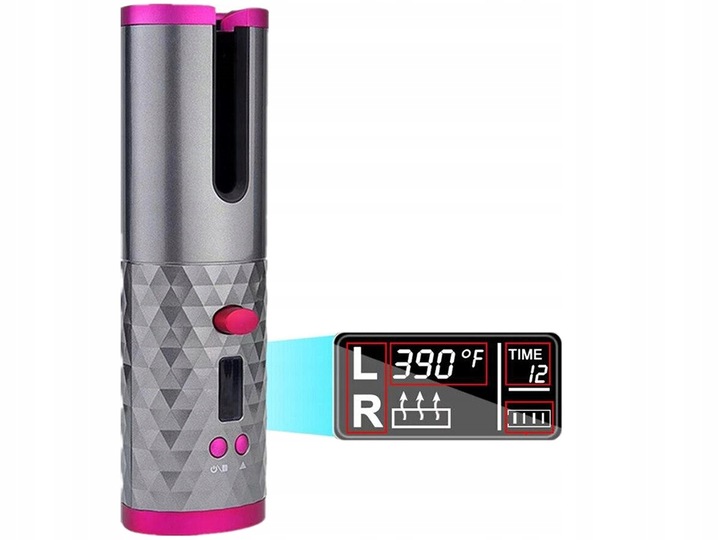 AUTOMATYCZNA LOKÓWKA DO WŁOSÓW OBROTOWA LCD