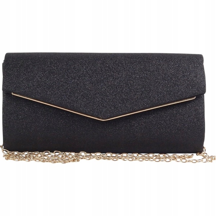 Torebka kopertówka wieczorowa wizytowa czarna elegancka wesele sylwester