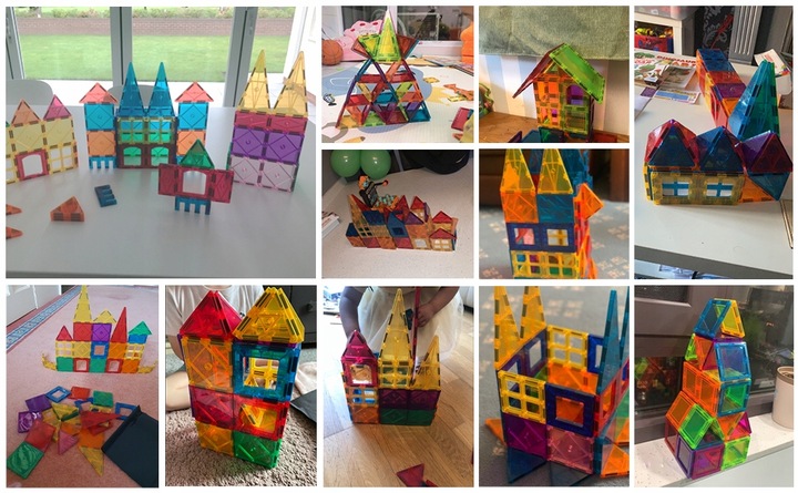 KLOCKI MAGNETYCZNE KAFELKI ZESTAW XXL 100 EL PICASSO RAINBOW MAGNETIC TILES