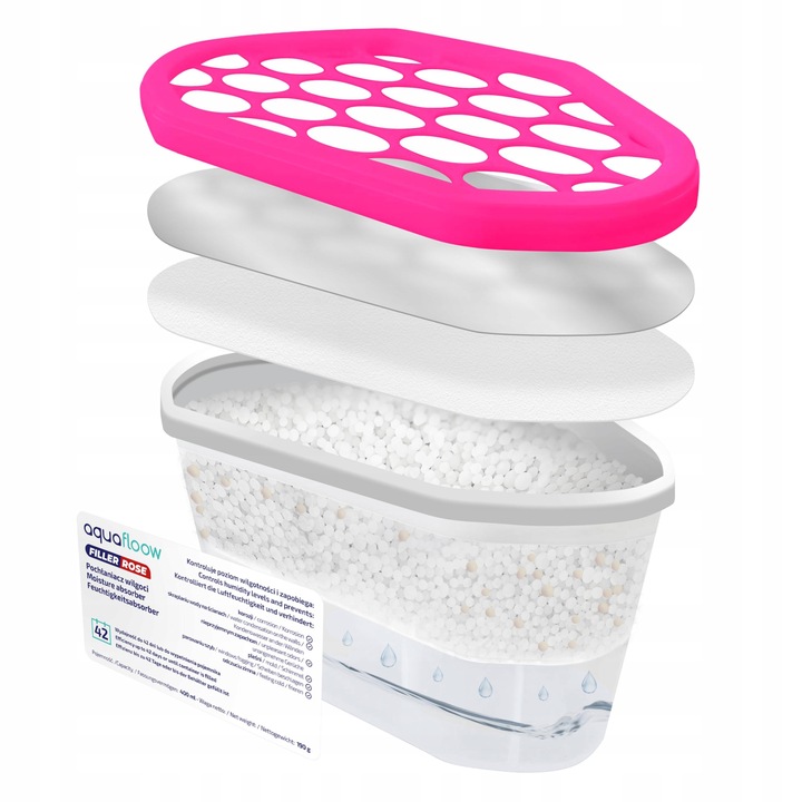 Pochłaniacz wilgoci osuszacz powietrza róża zaparowane szyby 400 ml 12x