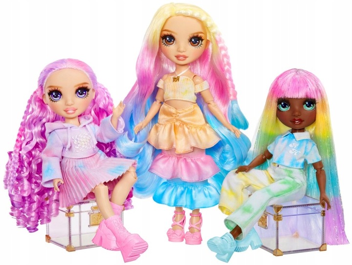 Lalka Watercolor Create Rainbow High Modna Fioletowe Oczy Zmywalne Farbki