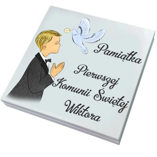 Pudełko ala koperta Pamiątka I Komunii na pieniądze prezent chrzestnej