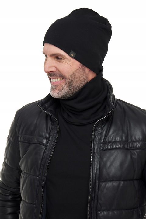 CZAPKA MĘSKA KOMIN KOMPLET bawełna ZIMOWA PREZENT