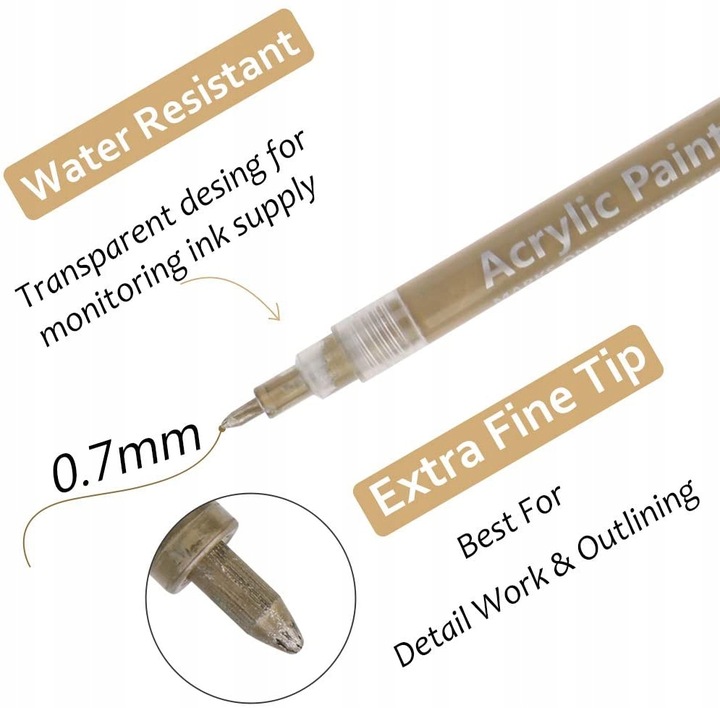 Pisaki Flamastry Mazaki AKRYLOWE Markery Art 0,7mm