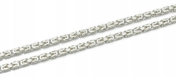 Łańcuszek Srebrny Splot Królewski 3,00 mm Pełny Diamentowany Grawer Gratis
