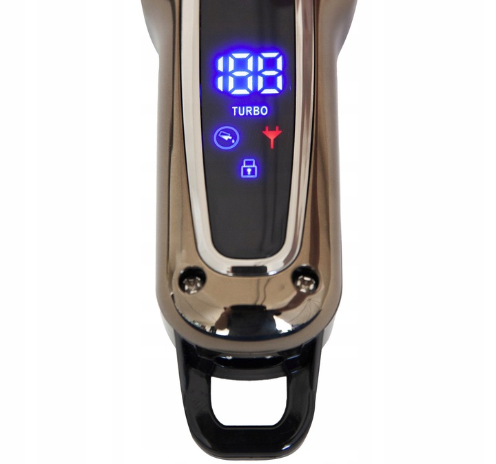 BEZPRZEWODOWA MASZYNKA DO STRZYŻENIA WŁOSÓW KEMEI KM-1990 BARBER USB LCD