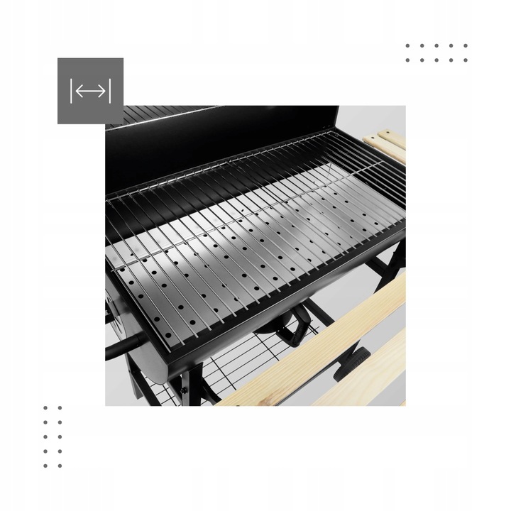 GRILL Z POKRYWĄ OGRODOWY WĘGLOWY DUŻY MARK ADLER ROAST 8.0 NA KÓŁKACH