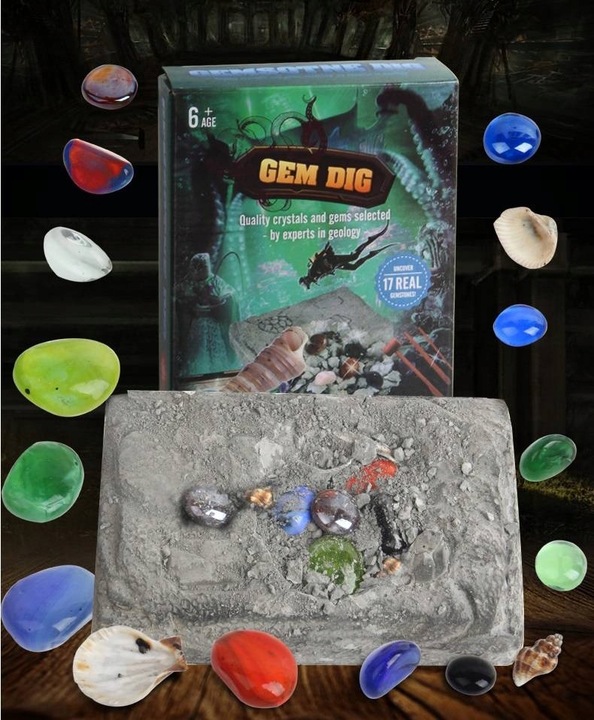 WYKOPALISKA KOPALNIA KRYSZTAŁÓW DIAMENTÓW ZABAWKA ARCHEOLOG ARCHEOLOGICZNE