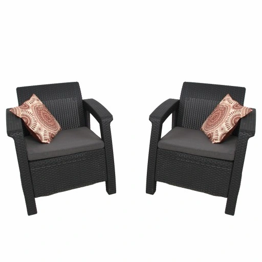 MEBLE OGRODOWE CORFU DUO BALKON TECHNORATTAN GRAFI