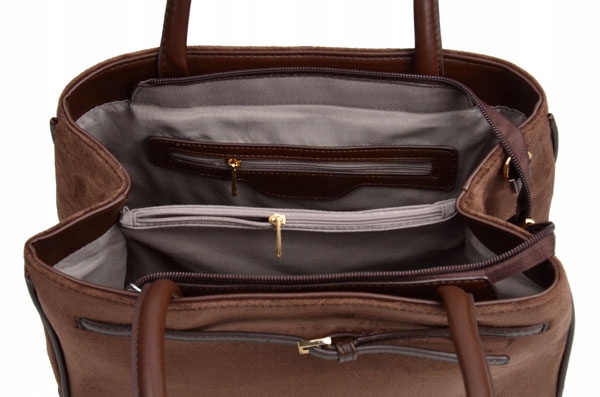 LAPHRODITE torebka damsk KLASYCZNA shopper na ramię ZAMSZ A4