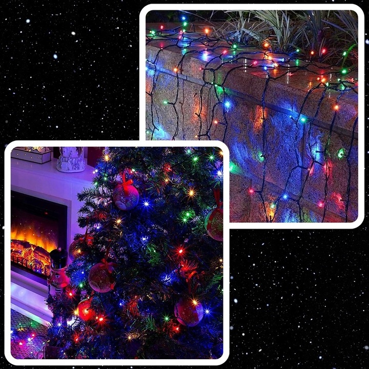 LAMPKI CHOINKOWE 500LED ŚWIĄTECZNE ŚWIATEŁKA ZEWNĘTRZNE WEWNĘTRZNE RGB 35M