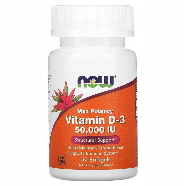Now Witamina D3 50.000 IU 50 tablets