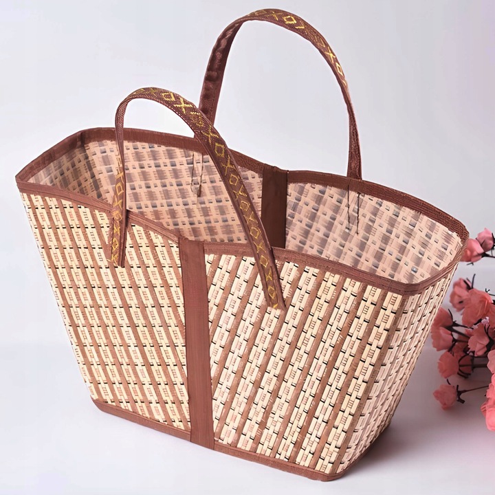 Torba bambusowa ekologiczna na zakupy eko pojemna na piknik