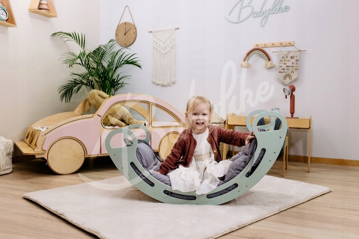 Bujak drewniany z poduszką , bujaczek i poduszka 8