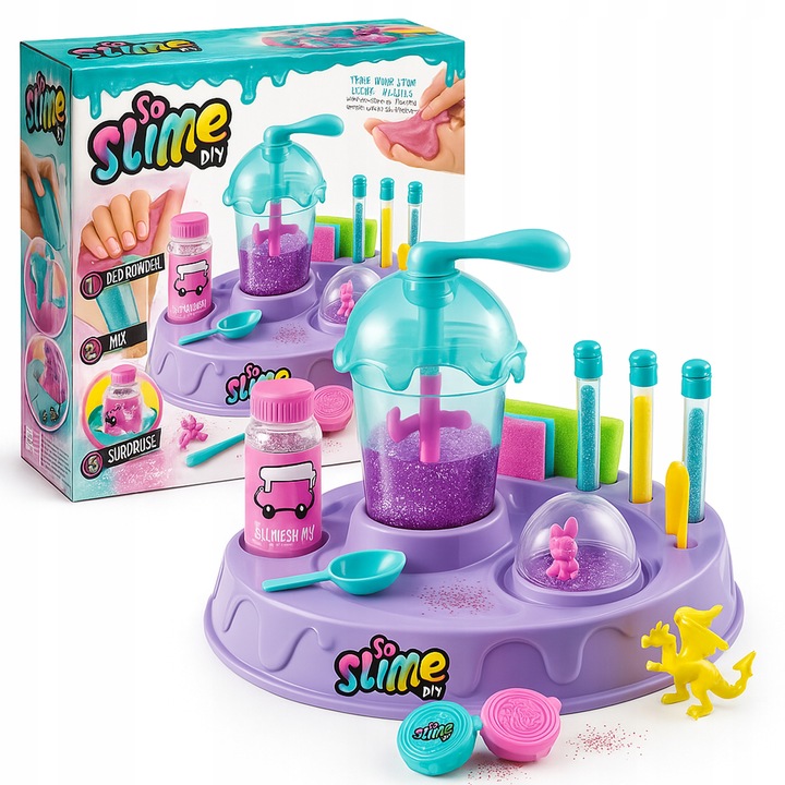 ZESTAW SLIMY SLIME DIY FABRYKA MIKSER DO ROBIENIA GLUTÓW DLA DZIECI