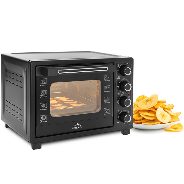 PIEKARNIK ELEKTRYCZNY 45L 2000W TERMOOBIEG ROŻNO GRILL SUSZARKA DO GRZYBÓW