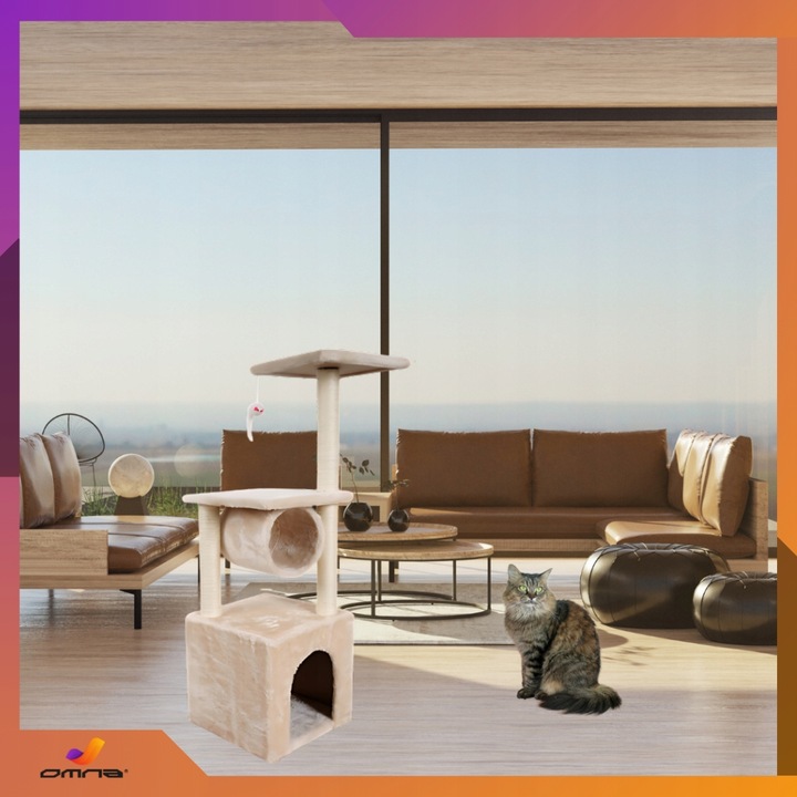 Drapak dla kota duży wysoki drzewko domek budka legowisko słupek mysz walec