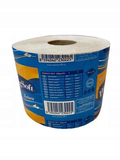 Papier toaletowy ekologiczny szary DUŻA ROLKA Big Soft 80 metrów 30 rolek