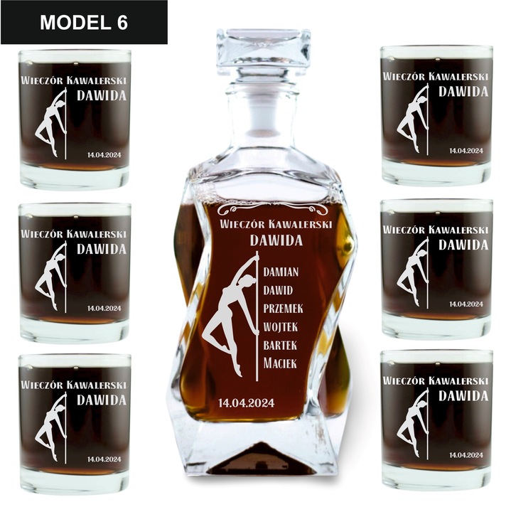 Karafka do Whisky Grawerowana Idealny Prezent Gift na Wieczór Kawalerski