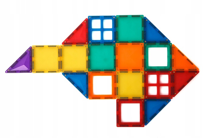 KLOCKI MAGNETYCZNE DUŻE konstrukcyjne Magtiles 32
