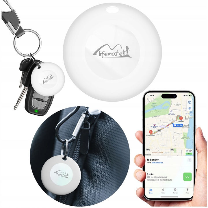 Lokalizator GPS Life Tag MiLi IOS APPLE do plecaka kluczy bagażu dla psa