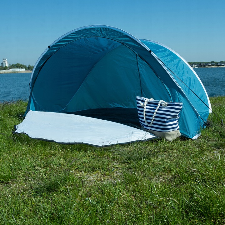 Namiot Plażowy Parawan Samorozkładający na Plażę Basen do Ogrodu 200x120cm